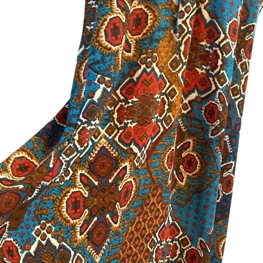 Show Me Your Mumu Turquoise Boho Medallion Lace Up‎ Mini Dress XS - Picture 6 of 8
